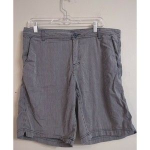Toad & Co Organic Cotton Stretch Blend Pin Striped Casual Shorts Mens Sz 34